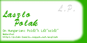 laszlo polak business card